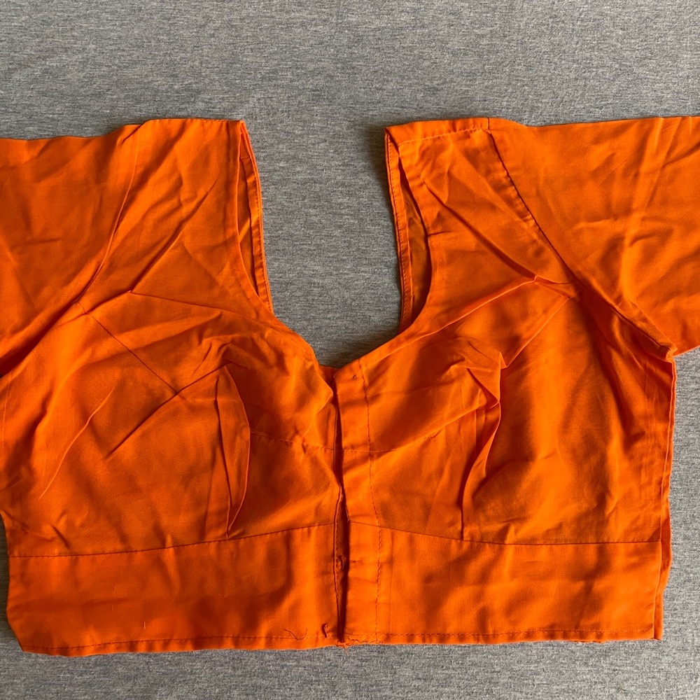 Bright Orange Women's Saree Blouse